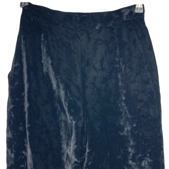 CHRISTIAN DIOR Y2K 80’s High Waisted Velvet Pants in Black - Size 8 - Picture 6 of 15